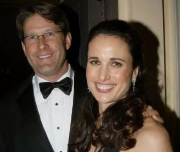 Rhett Hartzog with his ex-wife Rosalie Anderson MacDowell